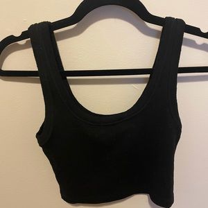Basic black crop top